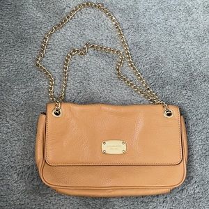 MK camel leather bag